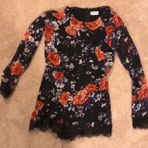 Black floral romper!